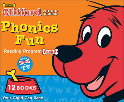 Clifford Phonics Fun Pack #3 : 12 Books Box Set (StoryPlus QR)