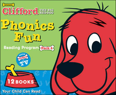 Clifford Phonics Fun Pack #4 : 12 Books Box Set (StoryPlus QR)