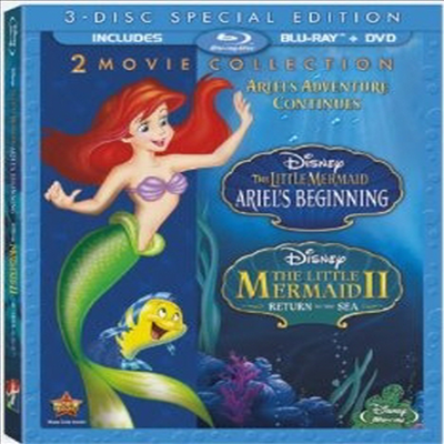 The Little Mermaid II and Ariel's Beginning 2-Movie Collection (ξ 2-3) (ѱ۹ڸ)(Blu-ray)
