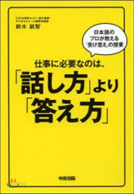仕事に必要なのは,「話し方」より「答え方