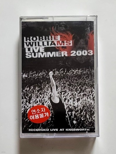 (미개봉 카세트테이프) Robbie Williams - Live Summer 2003