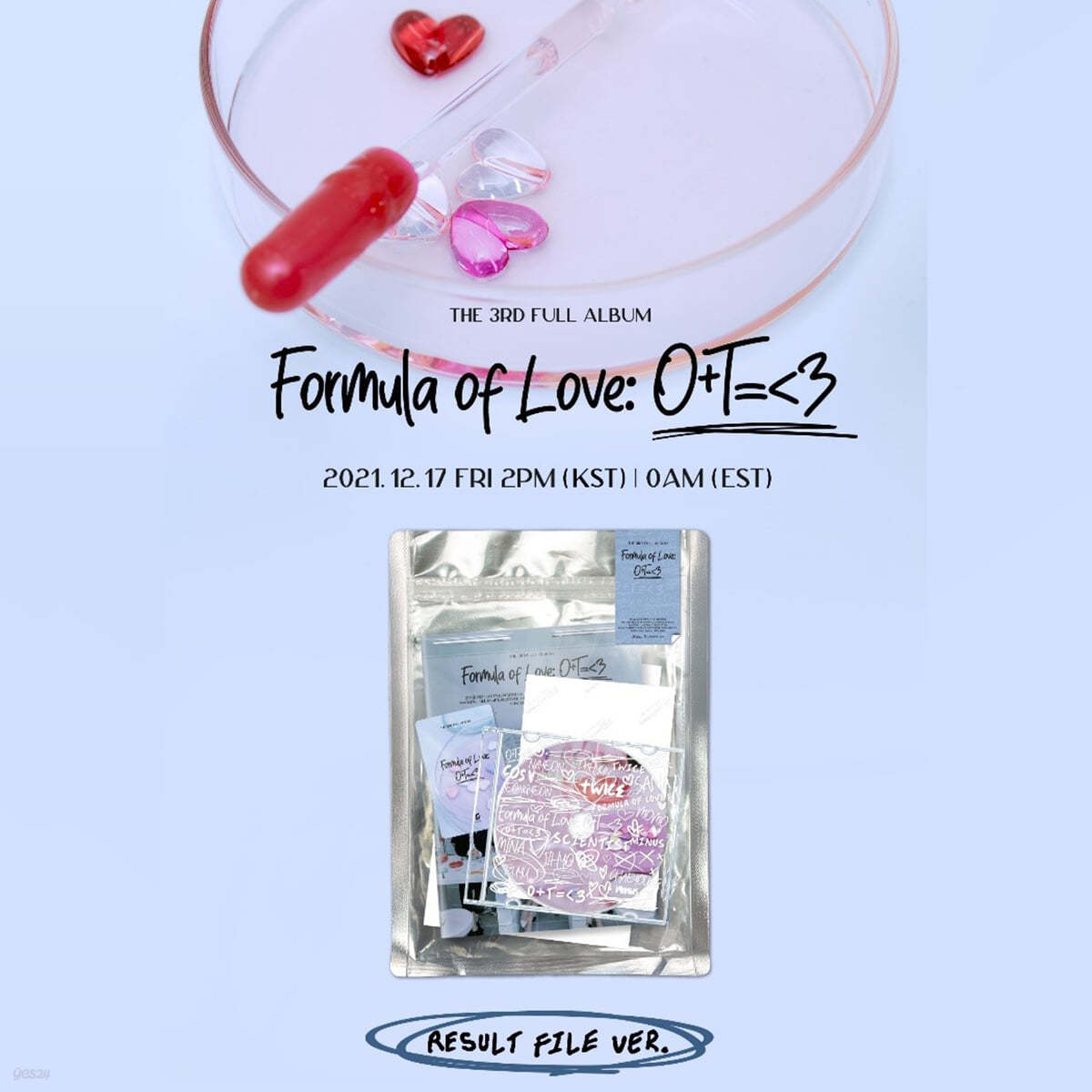 트와이스 (TWICE) 3집 - Formula of Love: O+T=&lt;3 [Result file ver.] 개봉앨범 , 포토카드 없음