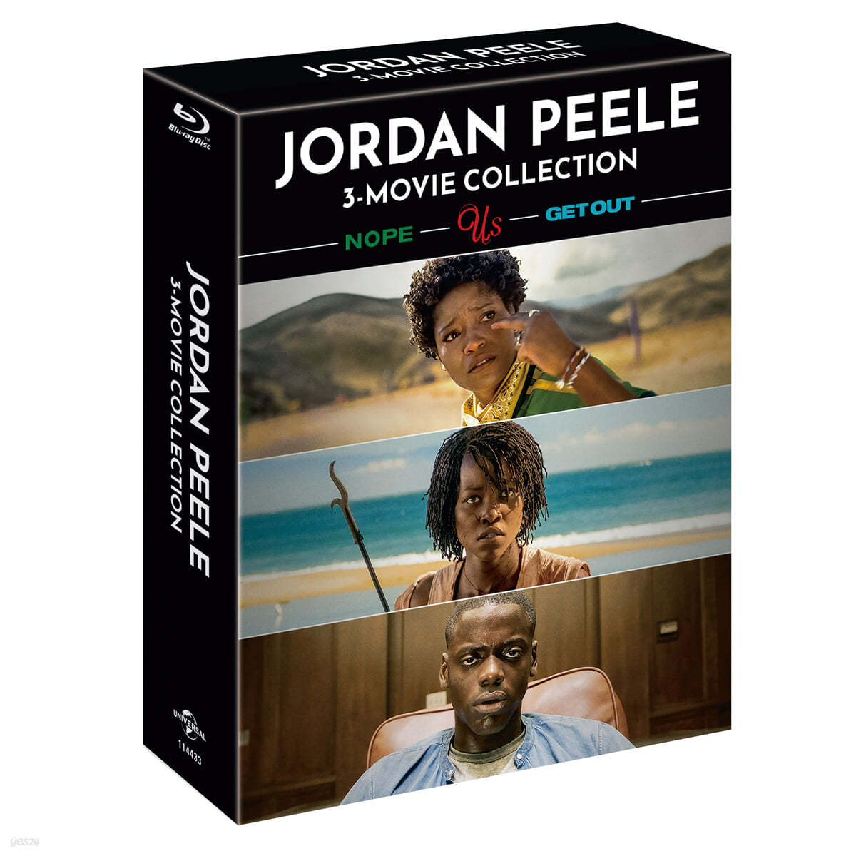 조던 필 3-Movie 콜렉션 (3 Disc) : 블루레이 - 겟 아웃, 어스, 놉 | 조던 필 | 유니버셜 - 예스24