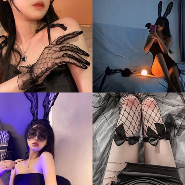 [4개세트] 연말파티 바니걸 코스튬 코스프레 파티소품