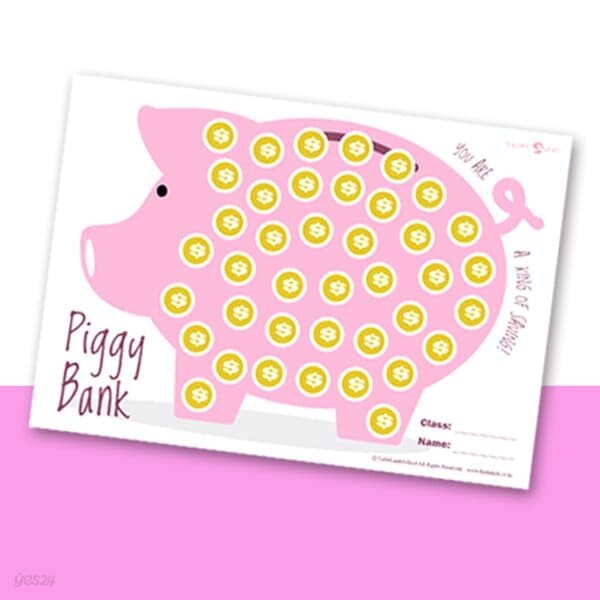 [칭찬교구] 스티커차트 Piggy Bank Sticker Board_100