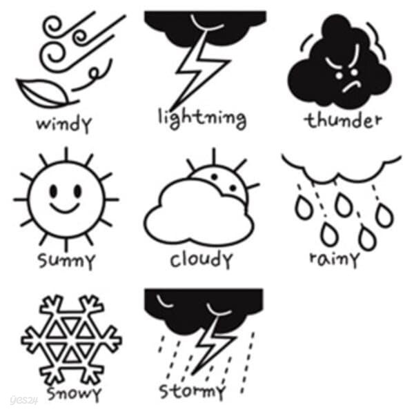 [stamp] 날씨스탬프(도장 8개 세트)