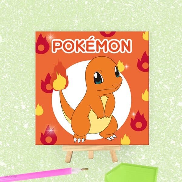 포켓몬스터 보석십자수 DIY 종이판형 파이리 20X20