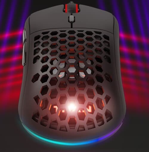 TITAN GX AIR 타공 유선 게이밍 LED 마우스-컬러...