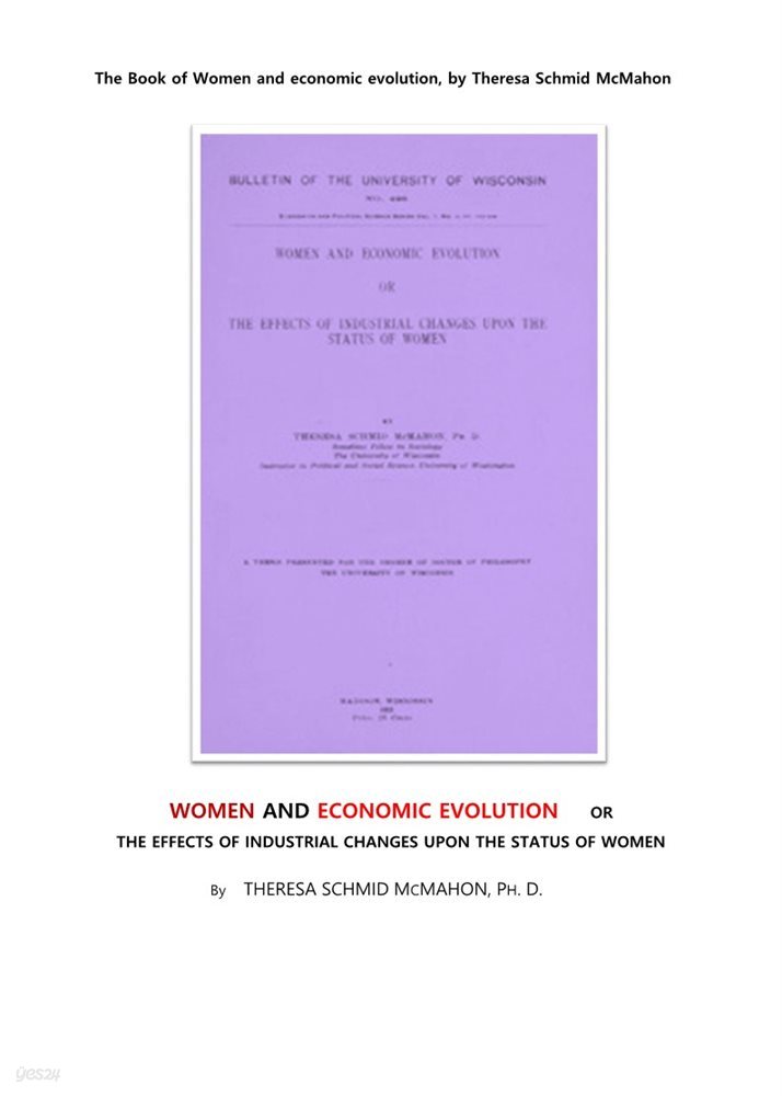 여성과 경제적 진화. The Book of Women and economic evolution, by Theresa Schmid McMahon