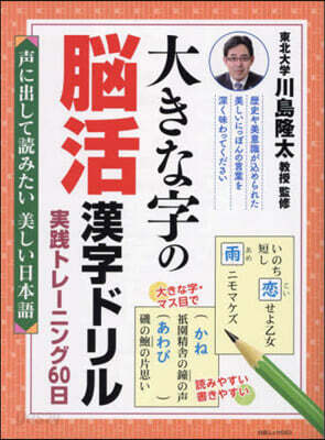 大きな字の腦活漢字ド 聲に出して讀みたい美しい日本語