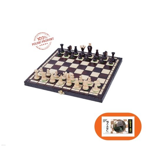[사은품] MADON 미디엄킹 체스/폴란드 핸드메이드 원목체스 보드면 35cm 사이즈