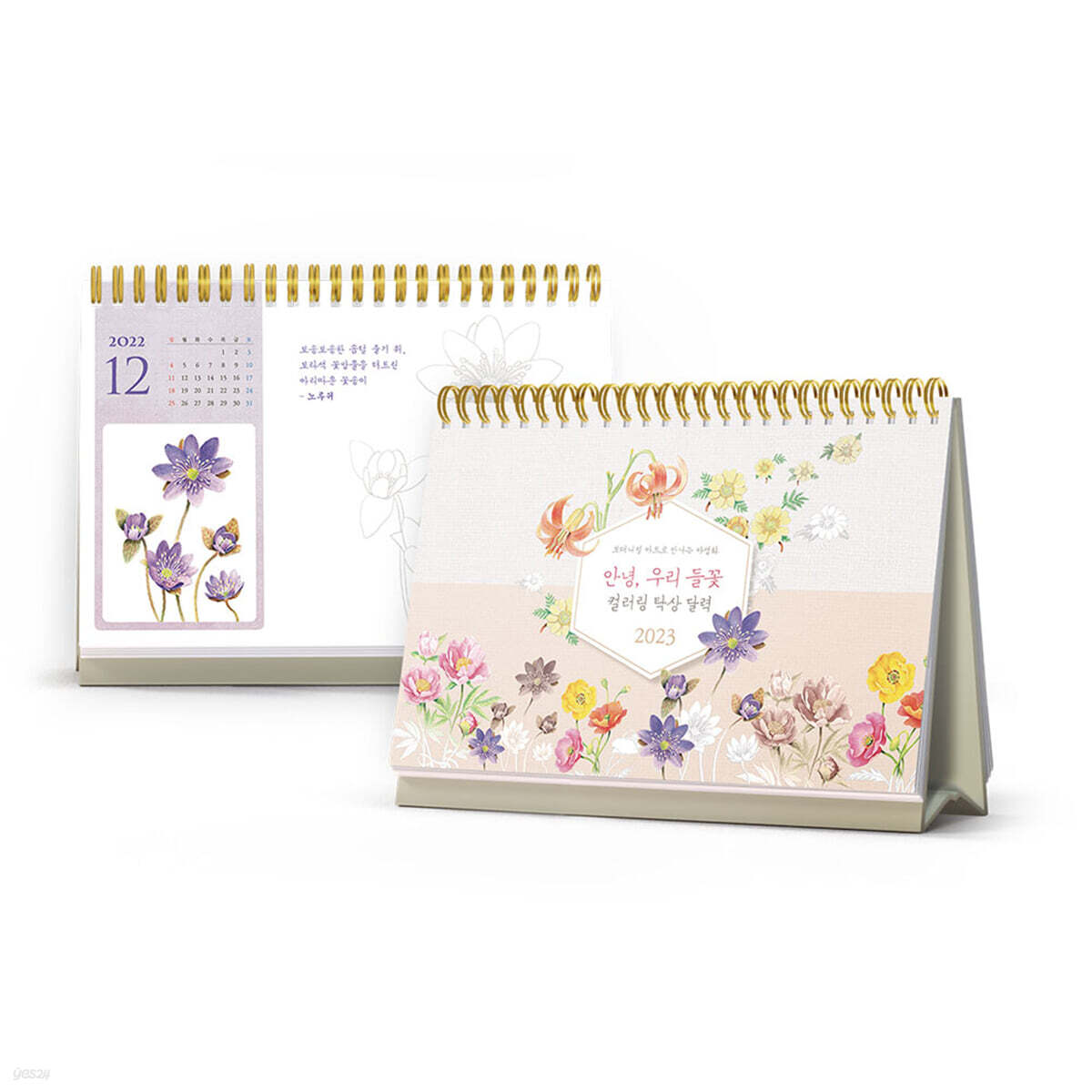 안녕, 우리 들꽃 컬러링 탁상 달력 2023년