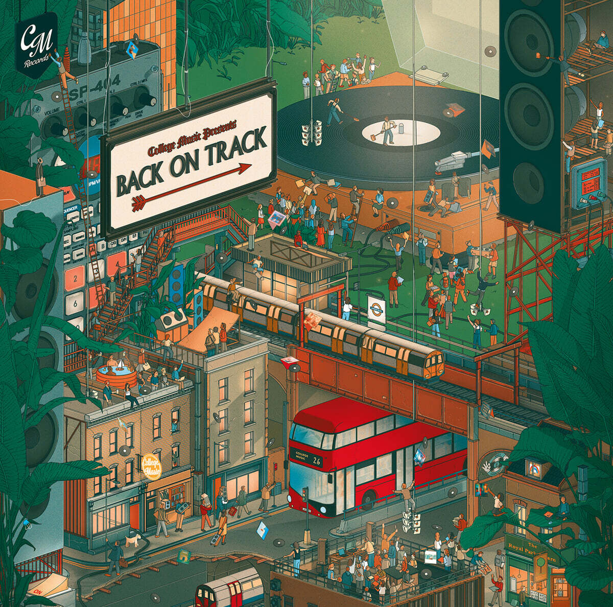 College Music의 라운지 뮤직 모음집 (College Music Presents: Back on Track) [투명 실버 컬러 2LP]