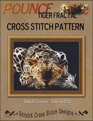 Pounce Tiger Fractal Cross Stitch Pattern