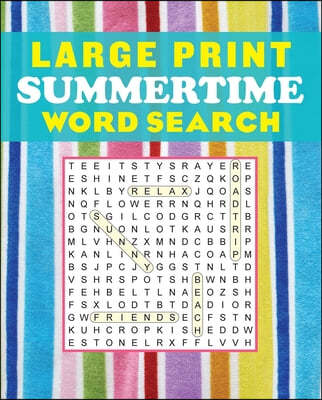 Large Print Summertime Word Search