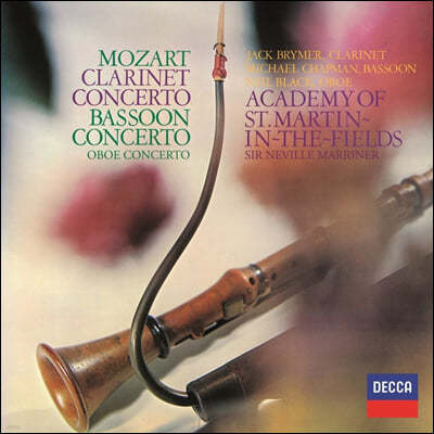 Neville Marriner Ʈ: Ŭ󸮳, , ټ ְ (Mozart: Clarinet Concerto K.622, Oboe Concerto K.314, Bassoon Concerto K.191)