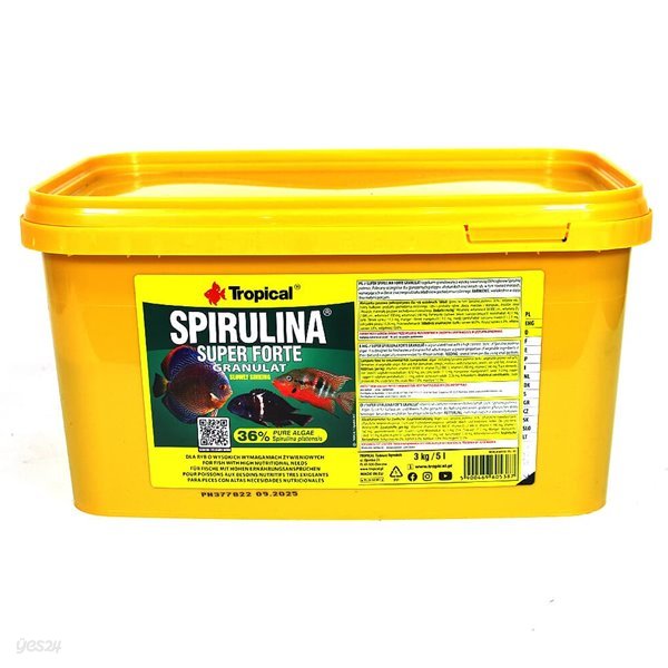 트로피칼 본사 - 수퍼 스피룰리나 포르테 그래뉼 5L / 3kg 대용량  무료배송