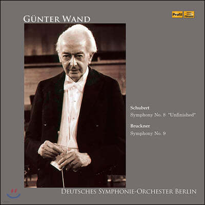Gunter Wand — Gunter Wand 슈베르트: 교향곡 8번 / 브루크너: 교향곡 9번 (Schubert: Symphony D759 / Bruckner: Symphony WAB109) 앨범 커버