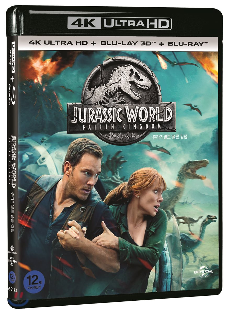 [미개봉] 쥬라기월드: 폴른 킹덤 (3Disc 4K UHD+3D+BD 한정수량 무삭제판) : 블루레이