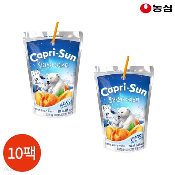 농심 카프리선 알래스카 아이스티 200ml x 10개