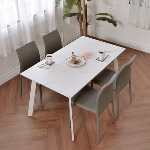 노디 사각 스틸 세라믹 식탁 테이블 1400