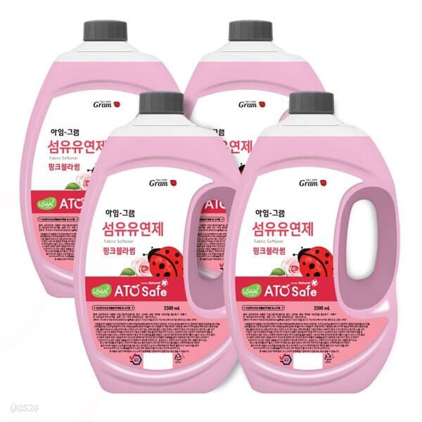 아토세이프 아임그램 섬유유연제 핑크블라썸향 2.5L 4개