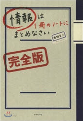 情報は1冊のノ-トにまとめなさい 完全版