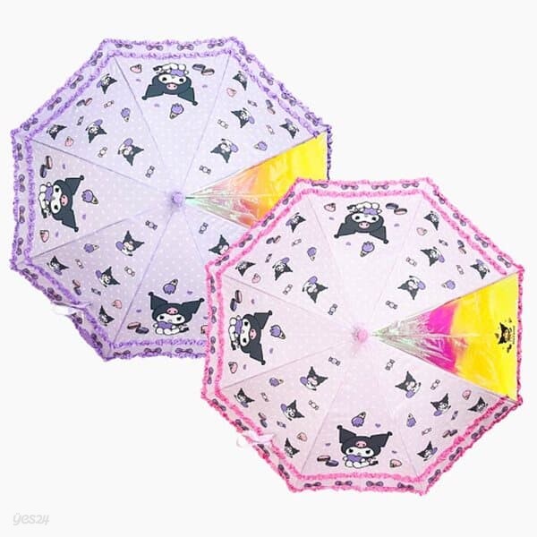 [산리오] 47 디저트 이중 프릴 아동 우산 쿠로미