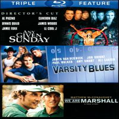 Varsity Blues/Any Given Sunday/We Are Marshall (ǲ: ׵鸸 /ִ  /  ) (Football: Triple Feature)(ѱ۹ڸ)(3Blu-ray) (2013)