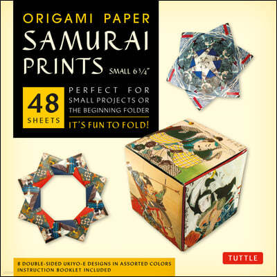 Origami Paper - Samurai Prints - Small 6 3/4" - 48 Sheets