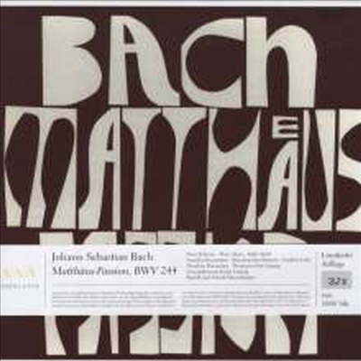 :   (Bach: Matthaeus-Passion BWV244) (180G)(4LP)(Boxset) - Rudolf Mauersberger