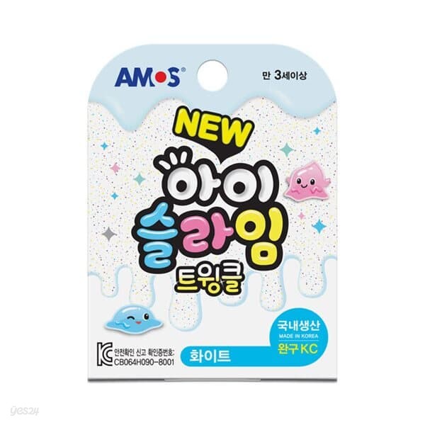 스쿨문구 아모스 트윙클 아이슬라임 화이트 70g