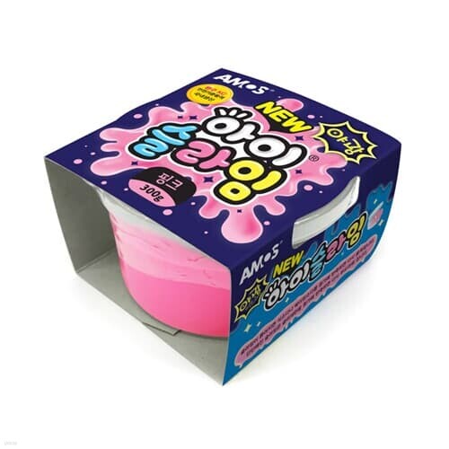 스쿨문구 아모스 아이슬라임 야광 핑크 300g