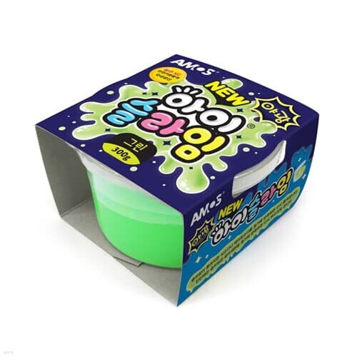 스쿨문구 아모스 아이슬라임 야광 그린 300g