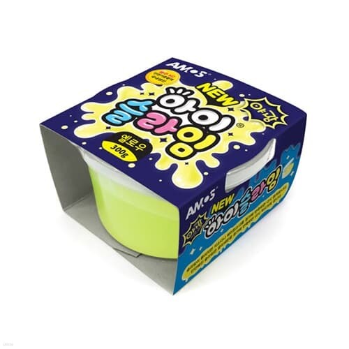 스쿨문구 아모스 아이슬라임 야광 옐로우 300g