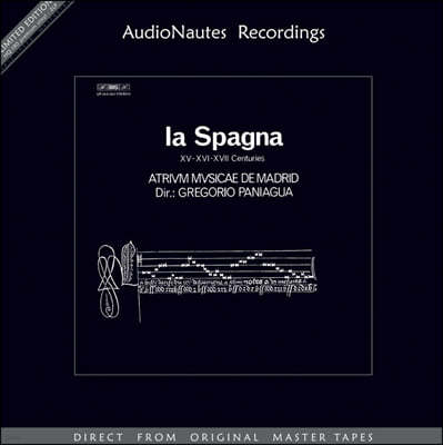 Gregorio Paniagua 15-17  ǰ (La Spagna, Music From The XV, XVI, And XVII Centuries) [LP]