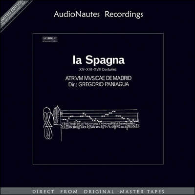 Gregorio Paniagua — Gregorio Paniagua 15-17세기 스페인 작품집 (La Spagna, Music From The XV, XVI, And XVII Centuries) 앨범 커버