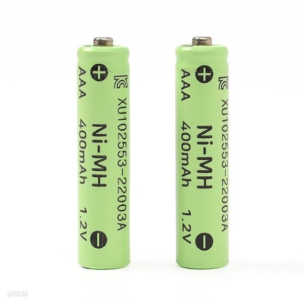 400mAh 니켈수소 AAA 충전지 2p세트 충전용건전지