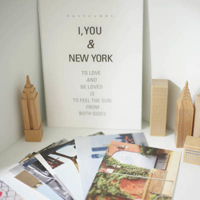 I You &amp; New York Post card set