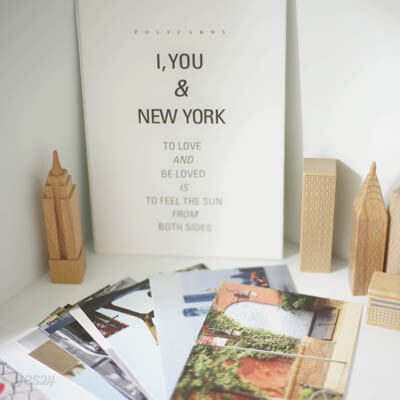I You & New York Post card set