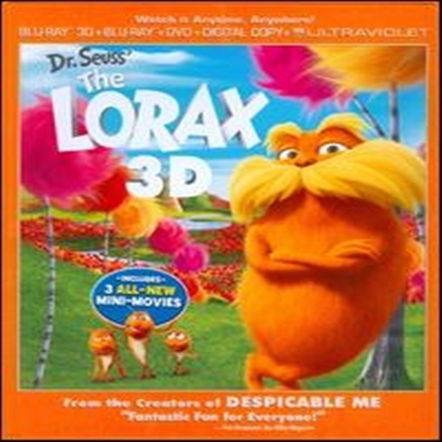 Dr. Seuss' The Lorax (η) (ѱ۹ڸ)(Blu-ray 3D + Blu-ray + DVD) (2012)