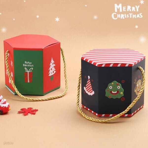 아트랄라 [포장박스] 성탄폴리곤 기프트백 (2종 택1) 크리스마스 선물 포장 종이 상자