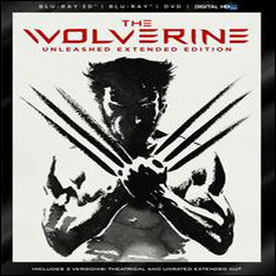 The Wolverine - Unleashed Extended Edition ( ) (ѱ۹ڸ)(Blu-ray 3D+Blu-ray+DVD)