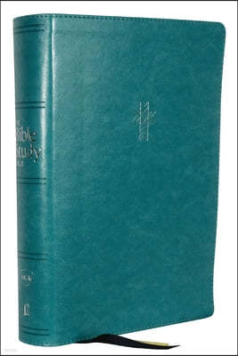 Nkjv, the Bible Study Bible, Leathersoft, Turquoise, Comfort Print: A Study Guide for Every Chapter of the Bible