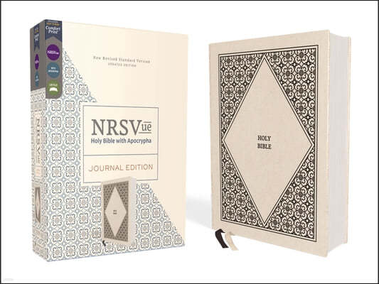 Nrsvue, Holy Bible with Apocrypha, Journal Edition, Cloth Over Board, Cream, Comfort Print