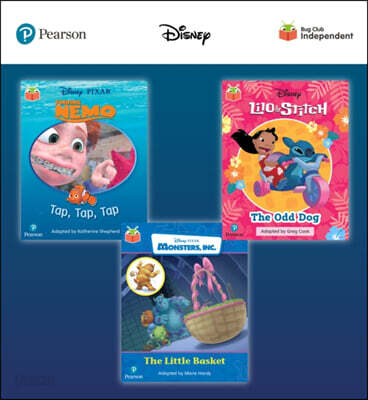 Pearson Bug Club Disney Reception Pack D, including decodable phonics readers for phases 2 to 4: Finding Nemo: Tap, Tap, Tap!, Lilo and Stitch: The Odd Dog, Monsters, Inc: The Little Basket