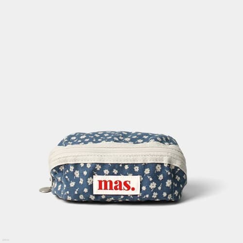Hapoom pencil cosmetic pouch _ Flower navy