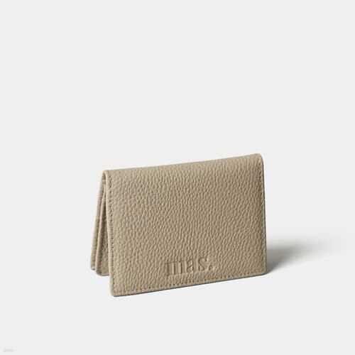 Leather namecard wallet_ Light beige