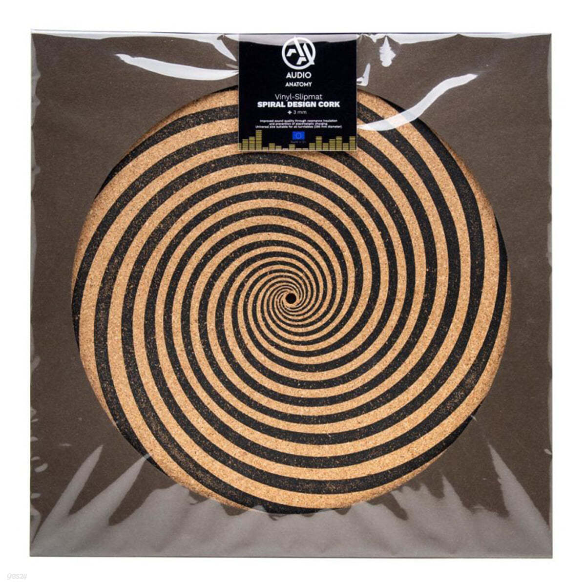 스파이럴 턴테이블 슬립매트 (Vinyl Slipmat / Cork Spiral Design 3 mm)