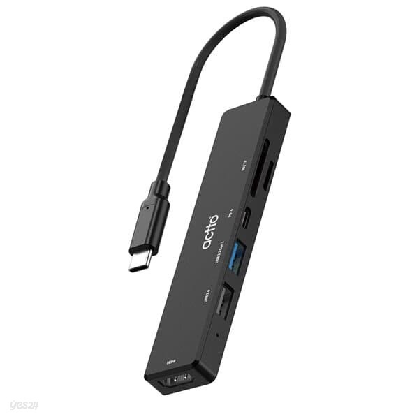 엑토 6in1 C타입 PD HDMI 카드리더기 멀티 허브CRH-25